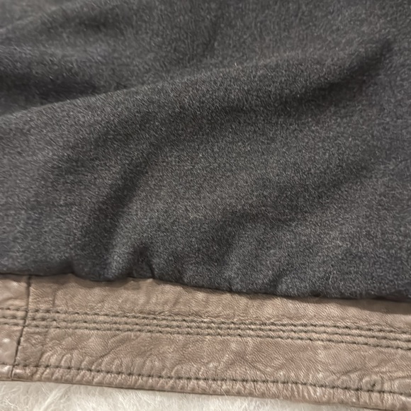 Cole Haan RARE Leather Lambskin gray/black distressed jacket men’s M pre-owned. - Picture 14 of 14